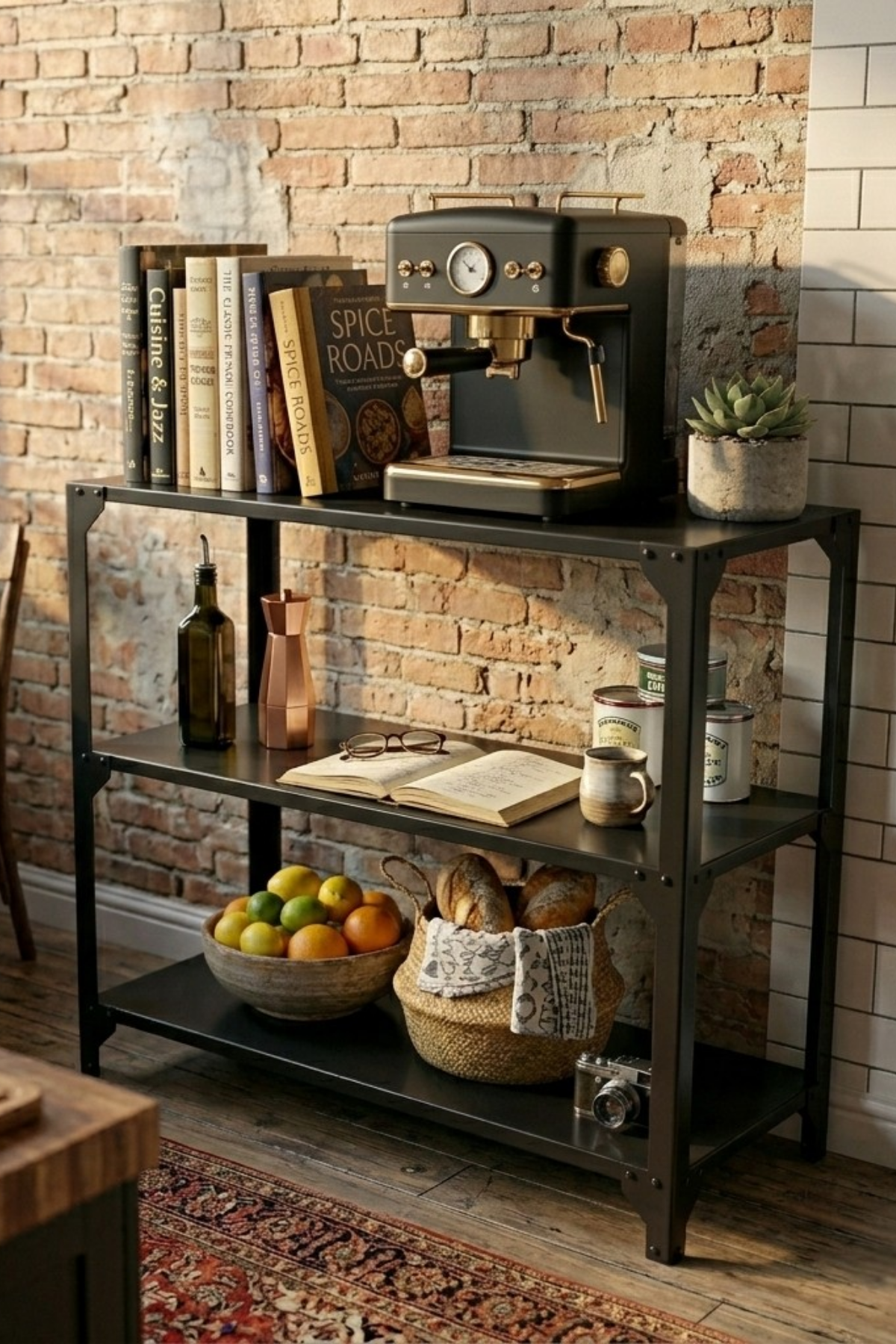 Nim Metal Mono | Base L - 3 Raflı Endüstriyel Metal Depolama Ünitesi (80x80x40 cm)