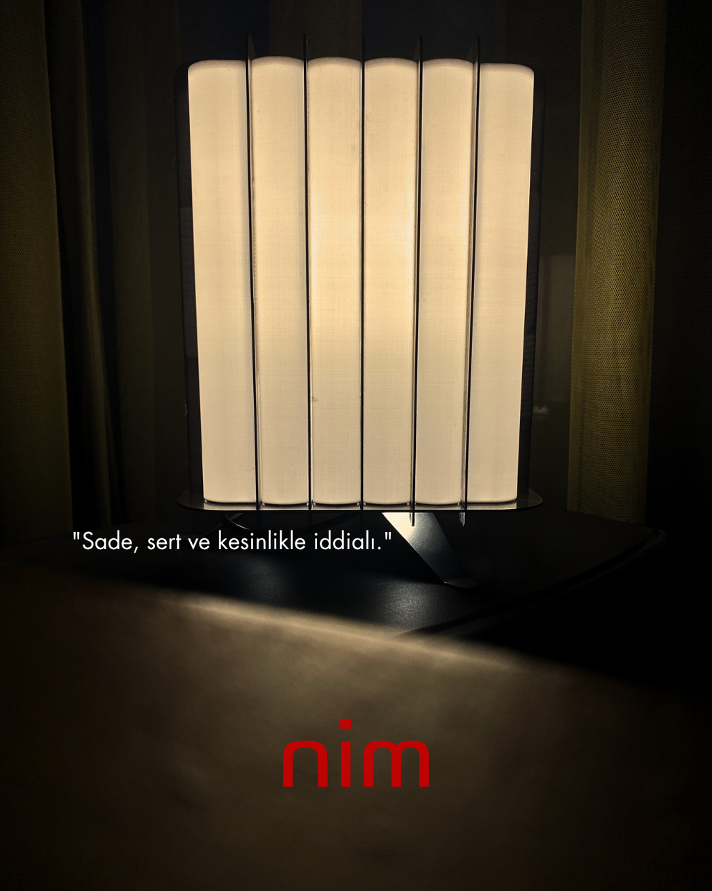Nim Grid | Endüstriyel Tasarım Modüler Masa Lambası / Gece Lambası