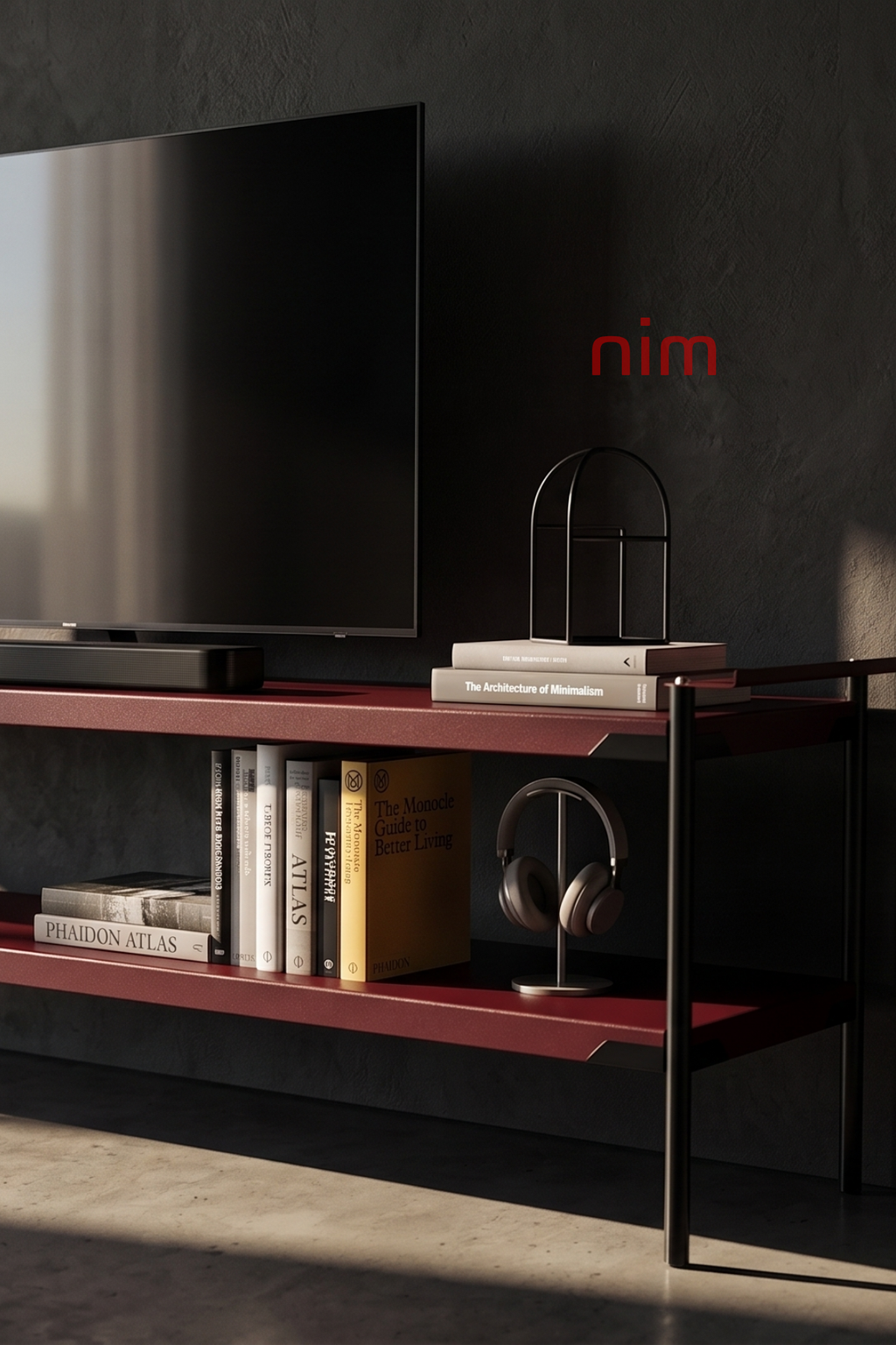 Nim Lucid Endüstriyel Metal TV Ünitesi - 140 X 42 X 46 cm