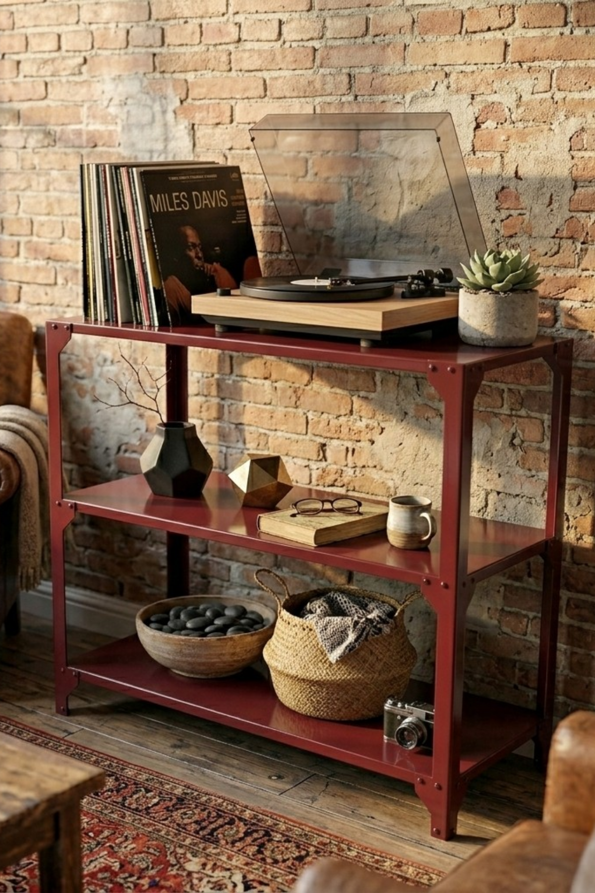 Nim Metal Mono | Base L - 3 Raflı Endüstriyel Metal Depolama Ünitesi (80x80x40 cm)